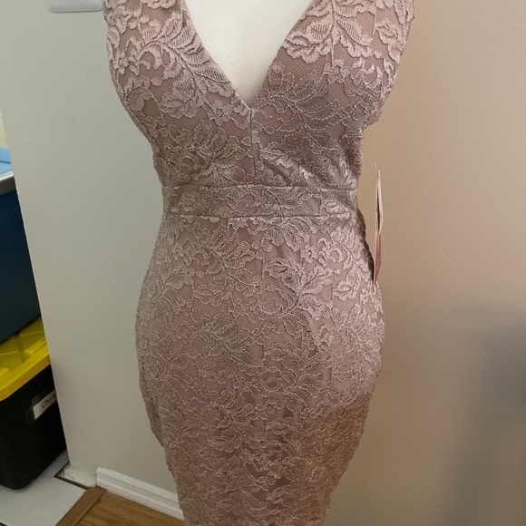 Emerald Sundae Women Spaghetti Strap Mini Body Con Dress color Quartz Size M - Picture 7 of 11